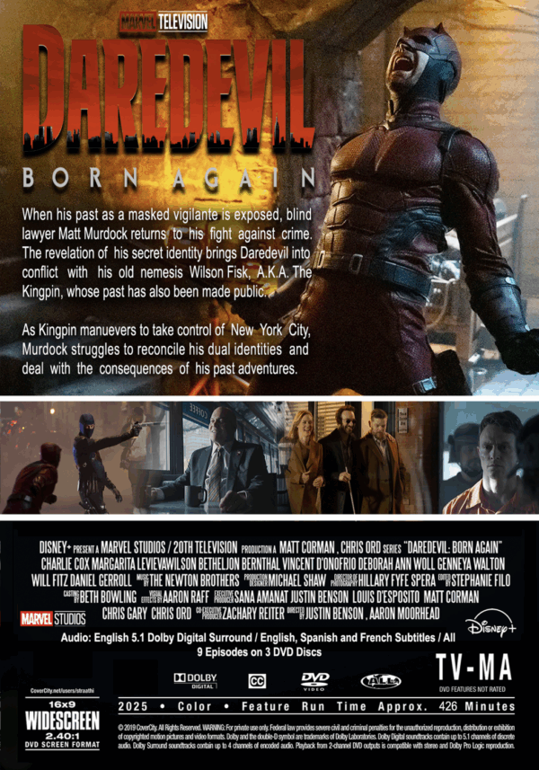 Daredevil Born Again Season 1 (DVD) 3-Disc Set - Image 2