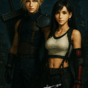 Final Fantasy 7 Rebirth Cloud Tifa Wall Art
