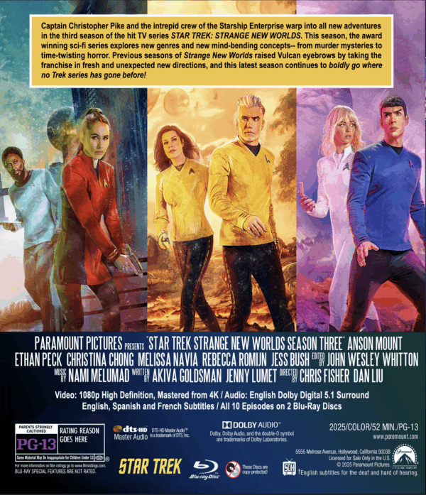 Star Trek Strange New Worlds (Blu-ray, 2-Disc Set) - Image 2