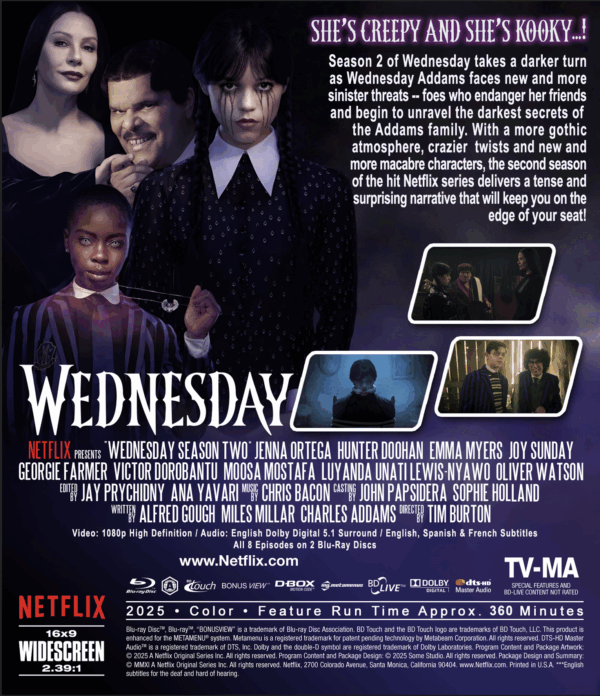 Wednesday Season 2 (Blu-ray, 2025) - Image 2