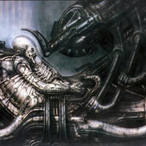 H. R. Giger’s Space Jockey Concept Art (19x13 Wall Art Poster)