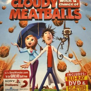Cloudy with a Chance of Meatballs (Blu-ray, 2009, Sony Pictures Animation) Preowned with Slipcase
